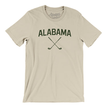 Alabama Golf Men/Unisex T-Shirt-Soft Cream-Allegiant Goods Co. Vintage Sports Apparel