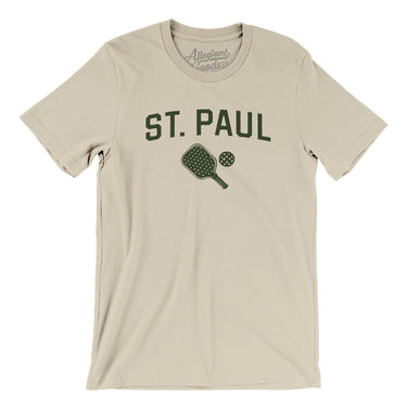 St. Paul Pickleball Men/Unisex T-Shirt-Soft Cream-Allegiant Goods Co. Vintage Sports Apparel