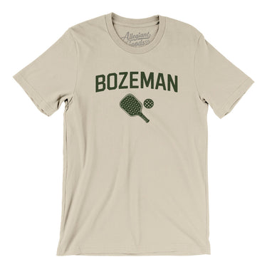 Bozeman Pickleball Men/Unisex T-Shirt-Soft Cream-Allegiant Goods Co. Vintage Sports Apparel