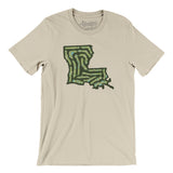 Louisiana Golf Course Map Men/Unisex T-Shirt-Soft Cream-Allegiant Goods Co. Vintage Sports Apparel