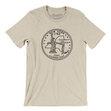 New York State Quarter Men/Unisex T-Shirt-Allegiant Goods Co. Vintage Sports Apparel