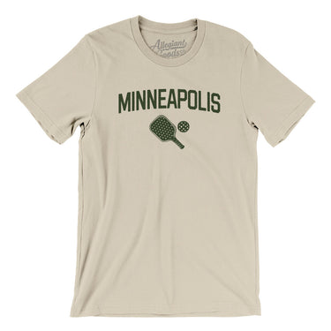 Minneapolis Pickleball Men/Unisex T-Shirt-Soft Cream-Allegiant Goods Co. Vintage Sports Apparel