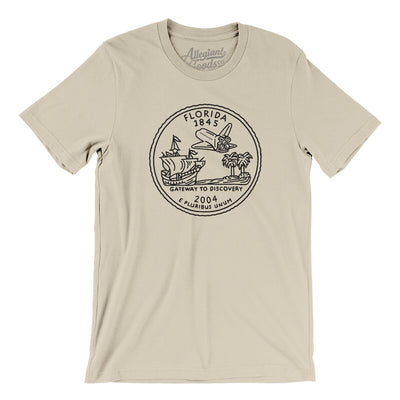 Florida State Quarter Men/Unisex T-Shirt-Soft Cream-Allegiant Goods Co. Vintage Sports Apparel