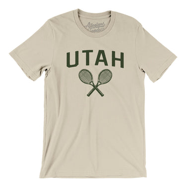 Utah Tennis Men/Unisex T-Shirt-Soft Cream-Allegiant Goods Co. Vintage Sports Apparel