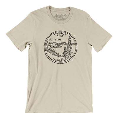 Oregon State Quarter Men/Unisex T-Shirt-Soft Cream-Allegiant Goods Co. Vintage Sports Apparel