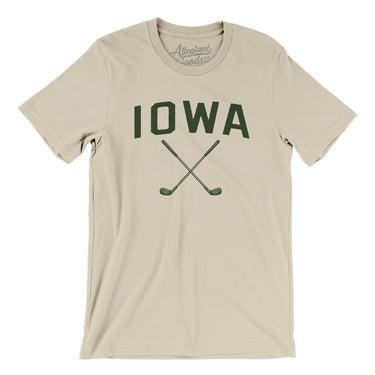 Iowa Golf Men/Unisex T-Shirt-Soft Cream-Allegiant Goods Co. Vintage Sports Apparel