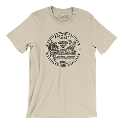 Arkansas State Quarter Men/Unisex T-Shirt-Soft Cream-Allegiant Goods Co. Vintage Sports Apparel