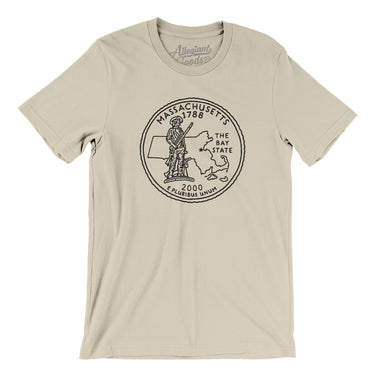 Massachusetts State Quarter Men/Unisex T-Shirt-Allegiant Goods Co. Vintage Sports Apparel