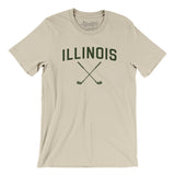 Illinois Golf Men/Unisex T-Shirt-Soft Cream-Allegiant Goods Co. Vintage Sports Apparel