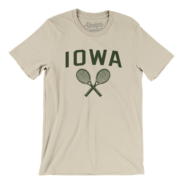 Iowa Tennis Men/Unisex T-Shirt-Soft Cream-Allegiant Goods Co. Vintage Sports Apparel