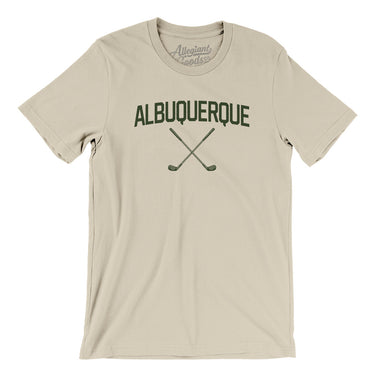 Albuquerque Golf Men/Unisex T-Shirt-Soft Cream-Allegiant Goods Co. Vintage Sports Apparel