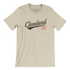 Cleveland Vintage Script Men/Unisex T-Shirt-Soft Cream-Allegiant Goods Co. Vintage Sports Apparel