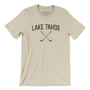 Lake Tahoe Golf Men/Unisex T-Shirt-Soft Cream-Allegiant Goods Co. Vintage Sports Apparel