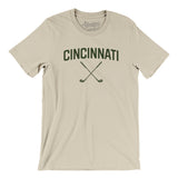 Cincinnati Golf Men/Unisex T-Shirt-Soft Cream-Allegiant Goods Co. Vintage Sports Apparel