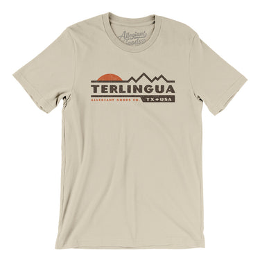 Terlingua Mountain Sunset Men/Unisex T-Shirt-Soft Cream-Allegiant Goods Co. Vintage Sports Apparel