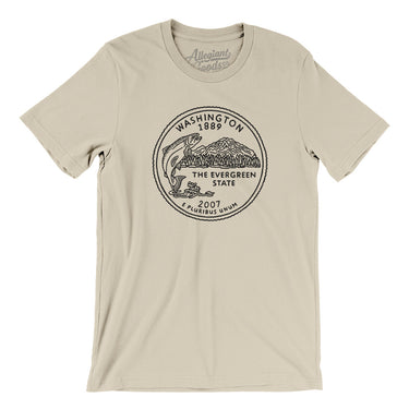 Washington State Quarter Men/Unisex T-Shirt-Allegiant Goods Co. Vintage Sports Apparel
