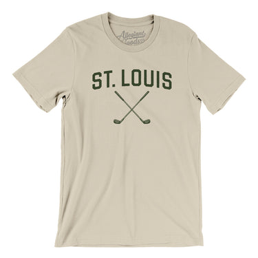 St. Louis Golf Men/Unisex T-Shirt-Soft Cream-Allegiant Goods Co. Vintage Sports Apparel