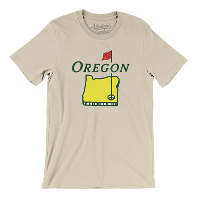 Oregon Golf Men/Unisex T-Shirt-Soft Cream-Allegiant Goods Co. Vintage Sports Apparel