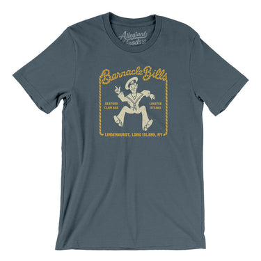 Barnacle Bills Long Island Men/Unisex T-Shirt-Steel Blue-Allegiant Goods Co. Vintage Sports Apparel