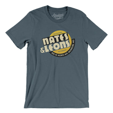 Nates & Leons Men/Unisex T-Shirt-Steel Blue-Allegiant Goods Co. Vintage Sports Apparel