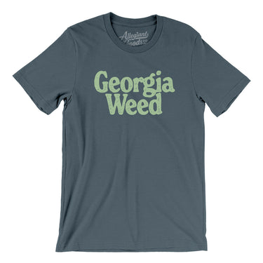 Georgia Weed Men/Unisex T-Shirt-Steel Blue-Allegiant Goods Co. Vintage Sports Apparel