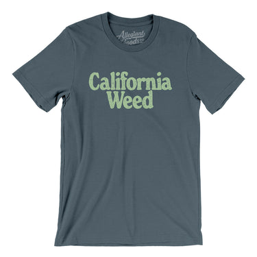 California Weed Men/Unisex T-Shirt-Steel Blue-Allegiant Goods Co. Vintage Sports Apparel