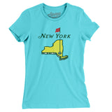 New York Golf Women's T-Shirt-Tahiti Blue-Allegiant Goods Co. Vintage Sports Apparel