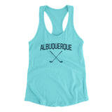 Albuquerque Golf Women's Racerback Tank-Tahiti Blue-Allegiant Goods Co. Vintage Sports Apparel