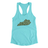 Kentucky Golf Course Women's Racerback Tank-Tahiti Blue-Allegiant Goods Co. Vintage Sports Apparel