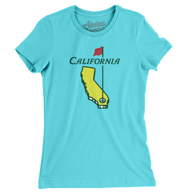 California Golf Women's T-Shirt-Tahiti Blue-Allegiant Goods Co. Vintage Sports Apparel