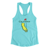 California Golf Women's Racerback Tank-Tahiti Blue-Allegiant Goods Co. Vintage Sports Apparel