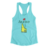 Idaho Golf Women's Racerback Tank-Tahiti Blue-Allegiant Goods Co. Vintage Sports Apparel