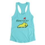 Kentucky Golf Women's Racerback Tank-Tahiti Blue-Allegiant Goods Co. Vintage Sports Apparel