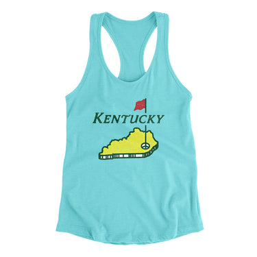 Kentucky Golf Women's Racerback Tank-Tahiti Blue-Allegiant Goods Co. Vintage Sports Apparel