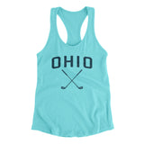 Ohio Golf Women's Racerback Tank-Tahiti Blue-Allegiant Goods Co. Vintage Sports Apparel