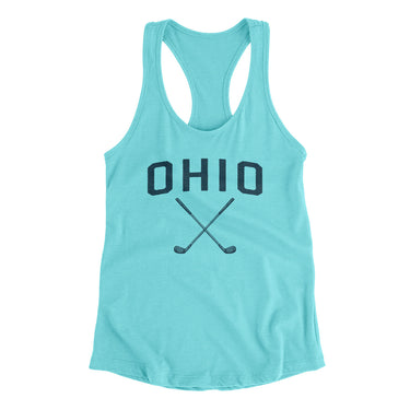 Ohio Golf Women's Racerback Tank-Tahiti Blue-Allegiant Goods Co. Vintage Sports Apparel