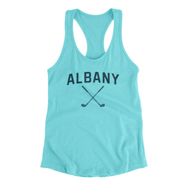 Albany Golf Women's Racerback Tank-Tahiti Blue-Allegiant Goods Co. Vintage Sports Apparel