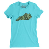 Kentucky Golf Course Women's T-Shirt-Tahiti Blue-Allegiant Goods Co. Vintage Sports Apparel
