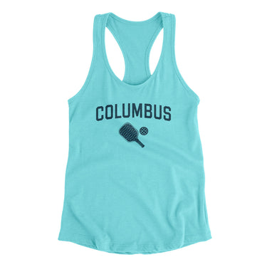 Columbus Pickleball Women's Racerback Tank-Tahiti Blue-Allegiant Goods Co. Vintage Sports Apparel