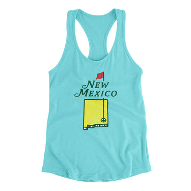 New Mexico Golf Women's Racerback Tank-Tahiti Blue-Allegiant Goods Co. Vintage Sports Apparel