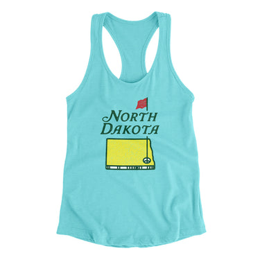 North Dakota Golf Women's Racerback Tank-Allegiant Goods Co. Vintage Sports Apparel