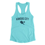 Kansas City Pickleball Women's Racerback Tank-Tahiti Blue-Allegiant Goods Co. Vintage Sports Apparel