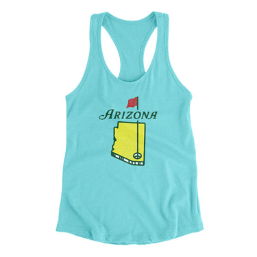 Arizona Golf Women's Racerback Tank-Tahiti Blue-Allegiant Goods Co. Vintage Sports Apparel