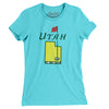 Utah Golf Women's T-Shirt-Tahiti Blue-Allegiant Goods Co. Vintage Sports Apparel
