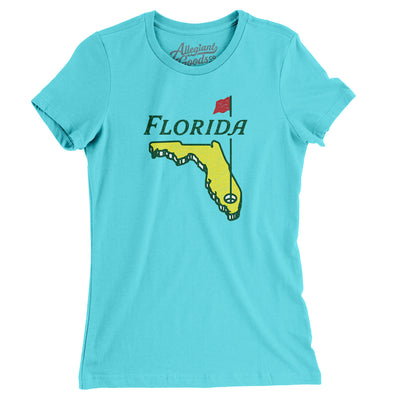 Florida Golf Women's T-Shirt-Tahiti Blue-Allegiant Goods Co. Vintage Sports Apparel