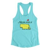 Nebraska Golf Women's Racerback Tank-Tahiti Blue-Allegiant Goods Co. Vintage Sports Apparel