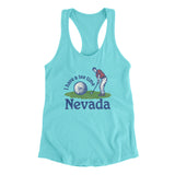 I Have A Tee Time In Nevada Women's Racerback Tank-Tahiti Blue-Allegiant Goods Co. Vintage Sports Apparel