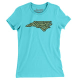 North Carolina Golf Course Women's T-Shirt-Tahiti Blue-Allegiant Goods Co. Vintage Sports Apparel