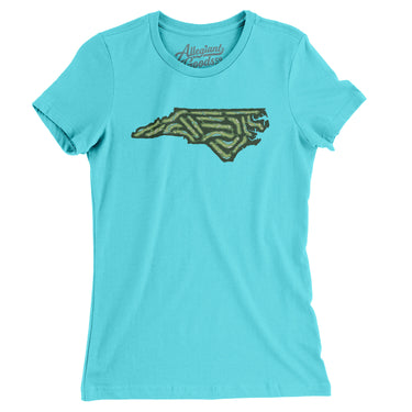 North Carolina Golf Course Women's T-Shirt-Tahiti Blue-Allegiant Goods Co. Vintage Sports Apparel
