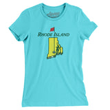 Rhode Island Golf Women's T-Shirt-Tahiti Blue-Allegiant Goods Co. Vintage Sports Apparel